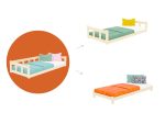 Kinder-Bodenbett FENCE mit Seitengitter – Bild 2