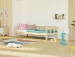 Kinder-Einzelbett FENCE aus Holz mit Seitengitter