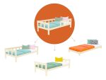 Kinder-Einzelbett FENCE aus Holz mit 2 Seitengittern – Bild 3