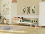 Kinder-Einzelbett FENCE aus Holz mit 2 Seitengittern