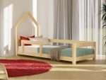 Kinder-Einzelbett POPPI aus Holz mit Sicherheitsgitter