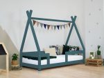 Kinder Tipi-Bett NAKANA aus Holz mit festem Rausfallschutz – Bild 12