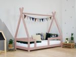 Kinder Tipi-Bett NAKANA aus Holz mit festem Rausfallschutz – Bild 13