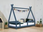 Kinder Tipi-Bett NAKANA aus Holz mit festem Rausfallschutz – Bild 16