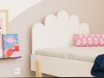 Kinder-Einzelbett NOVA mit gewölbtem Kopfteil 90x200 cm im skandinavischen Design – Bild 3