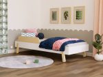 NOVA Kinder-Einzelbett mit Seitenwand 90x200 cm im skandinavischen Design