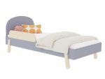 Kinder-Einzelbett NOVA mit rundem Kopfteil und Seitenwand 90x200 cm im skandinavischen Design – Bild 2