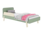 Kinder-Einzelbett NOVA mit rechteckigem Kopfteil und Seitenwand 90x200 cm im skandinavischen Design – Bild 2