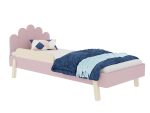 NOVA Kinder-Einzelbett mit gewölbtem Kopfteil und Seitenwand 90x200cm im skandinavischen Design – Bild 2