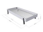 Kinder-Einzelbett NOVA mit rundem Kopfteil 90x200 cm im skandinavischen Design – Bild 5