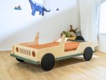 SAFARI Autobett in Jeep-Form aus Massivholz 80x160 cm – Bild 2