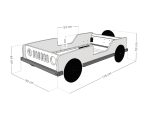 Auto-Bett BEEP in Jeep-Form aus Massivholz 80x160 cm – Bild 8