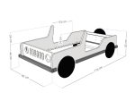 SAFARI Autobett in Jeep-Form aus Massivholz 80x160 cm – Bild 8