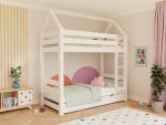 ALPY Haus-Etagenbett mit Leiter – 90x200 cm – Bild 3