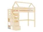 Haus-Hochbett MANASLU mit Aufbewahrungstreppe – Bild 3