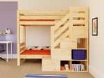 ATLAS Holz-Etagenbett mit frontalem Stauraumtreppe – Bild 5