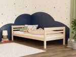 Erhöhtes Kinderbett BOBY aus Holz mit Kopf- und Fußteil