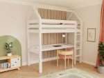 Spielhaus-Hochbett MANASLU mit Schreibtisch und Leiter – Bild 2