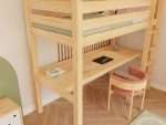 Spielhaus-Hochbett MANASLU mit Schreibtisch und Leiter – Bild 5