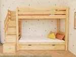 ATLAS Holz-Etagenbett mit seitlicher Aufbewahrungstreppe – Bild 5