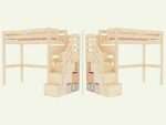 MAKALU Hochbett aus Holz mit Stauraumtreppe – Bild 8