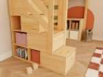 MAKALU Hochbett aus Holz mit Stauraumtreppe – Bild 5