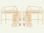 Haus-Hochbett MANASLU mit Aufbewahrungstreppe – Bild 7