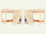 ATLAS Holz-Etagenbett mit frontalem Stauraumtreppe – Bild 10